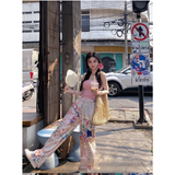 Ifomt Women's Graffiti Print Casual Baggy Y2k Harajuku Jogger Pants Vintage High Waist Baggy Trousers 2000s 90s Aesthetic Clothes 2024