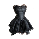 IFOMT French Gothic Punk Black Party Dress Y2K Sexy Sweet Girls Luxury Slim Fit Summer Chest Wrap Mini Dress