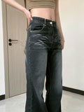 IFOMT Mid Rise Washed Flared Jeans