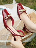 IFOMT Split-Joint Square-Toe Sandals Sling Shoes