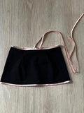 Ifomt Goth 2-Piece Set Summer Dresses Sling+Short Skirt Slim Harajuku Korea Crop Top Sexy Hot Girl Punk Y2k Grunge 2000s Emo Backless
