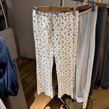 Ifomt Western Boots Cartoon Pattern Casual Home Pants Texas Printed Chic Women Summer Trouser Cotton Elastic Wiast Cute Retro Pant
