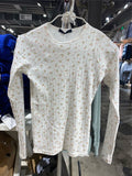 Ifomt Floral Print Slim T-Shirts Women Summer Sweet Lace Trim O Neck Cotton Long Sleeve Y2k Tops Female Chic Sweet Tee Shirt 2025