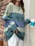 IFOMT Color Block Striped Sweater