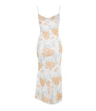 Ifomt Floral Mesh Suspender Dress