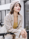 IFOMT Personality Striped&Plaid Beret Hat