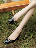 IFOMT Split-Joint Square-Toe Sandals Sling Shoes