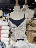 Ifomt 2025 New Style V-neck Lace Love Printed Camisole For Hot Girls Slim Sleeveless Tank Tops Y2K Fashion Bottoming Top Vest
