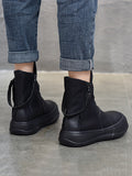 IFOMT Original Irregular Casual Zipper Booties