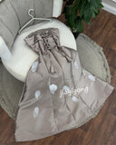 Ifomt Customized Casual Pleat Applique A-line Strapless Long Dresses Bespoke Occasion Dresses Chinese Style Simple