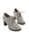 IFOMT Lace-Up Pointed-Toe Split-Joint Pumps