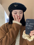 IFOMT 3 Colors Vintage Solid Color Woolen Beret Hat