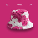 IFOMT Fluffy Cow Plush Bucket Hat