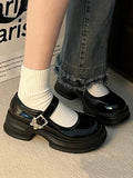 IFOMT Buckle Butterfly Shape Round-Toe Mary Janes
