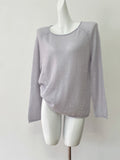 Ifomt New Autumn Beige Thin Transparent Long Sleeve Knitted Sweater With Hollowed Out Solid Color Basic Sheer Knitting Pullovers Top
