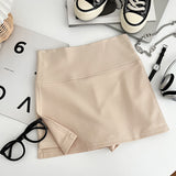 IFOMT Women Mini Skirt Sexy Low-waisted Casual Side Split Sports Solid Color Fashion Slim Bodycon Short Skirts Jogger