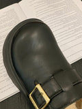 IFOMT Belt Buckle Round-Toe Split-Joint Loafers Platform Shoes Slippers&Mules