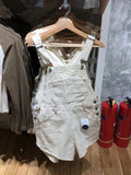 Ifomt Pockets Raw Hem Denim Woman Playsuit Summer Cotton Shorts 2025 Buttons Straight Jeans American Vintage Y2k Streetwear One Pieces