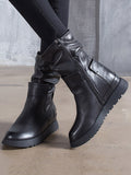 IFOMT Leisure Fashion Solid Leather Martin Boots