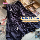 Ifomt Sweet Ruffled Floral Print Long Skirt Women Casual Elastic Waist Cotton A-line Summer Skirts Y2K Vintage Cute Tutu Faldas Femme