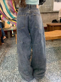 IFOMT Washed Irregular Pocket Splice Cargo Jeans