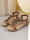 IFOMT Elasticity Open Toe Peep Toe Sandals Wedges & Flatform