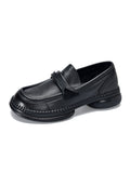 IFOMT Round-Toe Solid Color Square-Toe Shoes