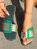 IFOMT Open Toe Shiny Split-Joint Slippers