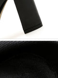 IFOMT Pointed-Toe Shiny Split-Joint Boots Pumps