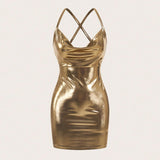 Ifomt Dresses Spring Summer Korean Fitting Slim Solid Color Sleeveless Square Neck Mini Cami Party Dresses for Women