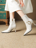 IFOMT Pointed-Toe Split-Joint Boots Pumps