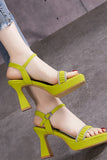 IFOMT Flat buckle platform high heels