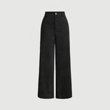 Ifomt Women's Pants All Season Casual Retro Vintage Pocket  Natural Waist  Full Length Suitable for all occasions Pants