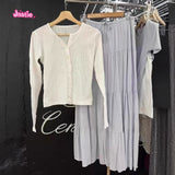 Ifomt Sweet Chic Eyelets White Women Jackets Lace Trim O Neck Slim Fall Coats 2025 New Cotton Long Sleeve Spring  Thin Top Woman