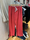 Ifomt New Spring Autumn Loose Women Sweatpants Solid Color Gray Drawstring Wide Leg Pant Casual Sportwear Long Trouser Cotton Blend