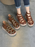 IFOMT Casual Hollow Gladiator Shoes Platform Sandals