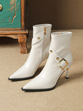 IFOMT Pointed-Toe Split-Joint Boots Pumps