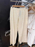 Ifomt Litter Yellow Duck Print Cute Straight Loose Women Trouser Cotton Elastic Wiast Homewear Outwear Casual Summer Pant 2025 New