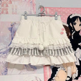 IFOMT Kawaii MIni Skirt Summer Cute Y2K Women Clothes Grunge Korea White Short Skirts Sexy Streetwear Casual 2000s E Girl Lace Skirts