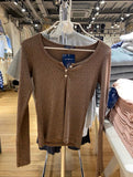 Ifomt Chic Hollow Out Pink Long Sleeve T-Shirt Summer Round Neck Buttons Cotton Slim Sexy Top for Woman Vintage Sweet Cute Y2k Tops