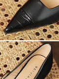 IFOMT Lace-Up Pointed-Toe Shallow Cut Split-Joint Pumps