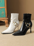 IFOMT Pointed-Toe Split-Joint Boots Pumps