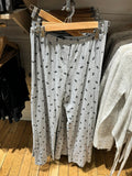 Ifomt Gray Skull Print Slim Sleeveless Vest Long Pant Sets Women 2 Pieces Set Cotton Pajama Vintage Tank Top High Waist Straight Pants