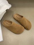 IFOMT Round-Toe Split-Joint Flat Shoes Slippers&Mules