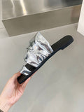 IFOMT Contrast Color Pleated Slippers