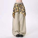 Ifomt Hip Hop Dance Trousers y2k pants cargo Sweatpants with Stylish Skirt Hem Design for Fall Loose Fit streetwear women baggy pants