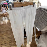 Ifomt Litter Deer Print Cute Home Sleepwaer Women Trouser Elastic Wiast Sweet Chic Wide Leg Pant Cotton Autumn Spring Female Clothing