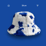 IFOMT Fluffy Cow Plush Bucket Hat