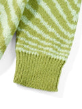 IFOMT Vintage Striped Splice Crew Neck Short Sweater