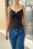 Ifomt Pink Rose Patchwork Camis Tank Folds V-neck Lace Trim Sweet Summer Vest Sleeveless Simple Casual Slim Y2K Crop Tops 2025 New